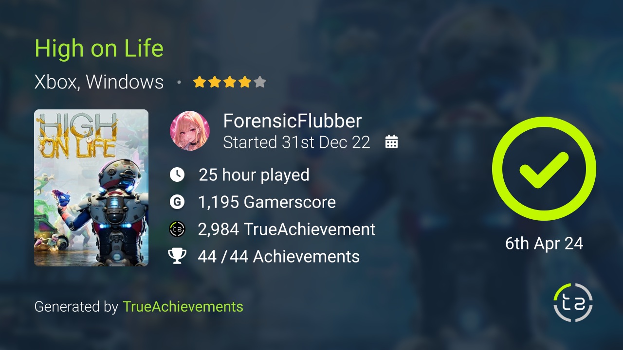 High on Life achievement summary